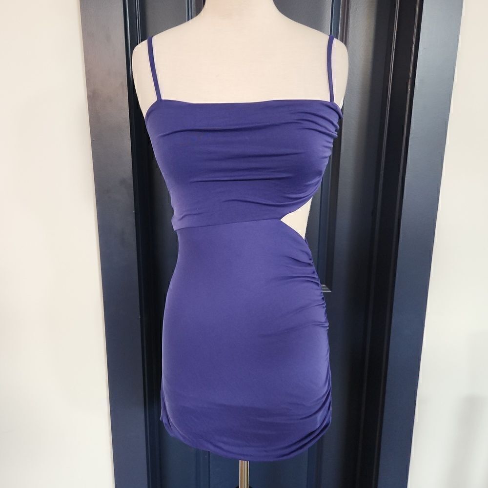 Susana Monaco Blue Cut Out Dress Size S NWT
